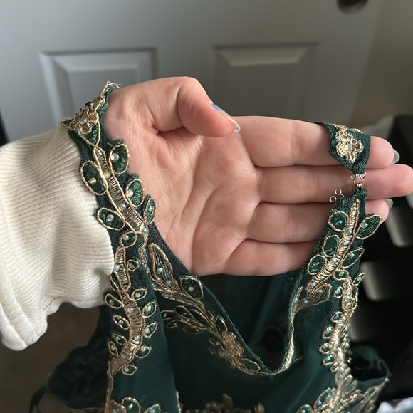 David’s Bridal Emerald Prom Dress - Picture 9 of 12